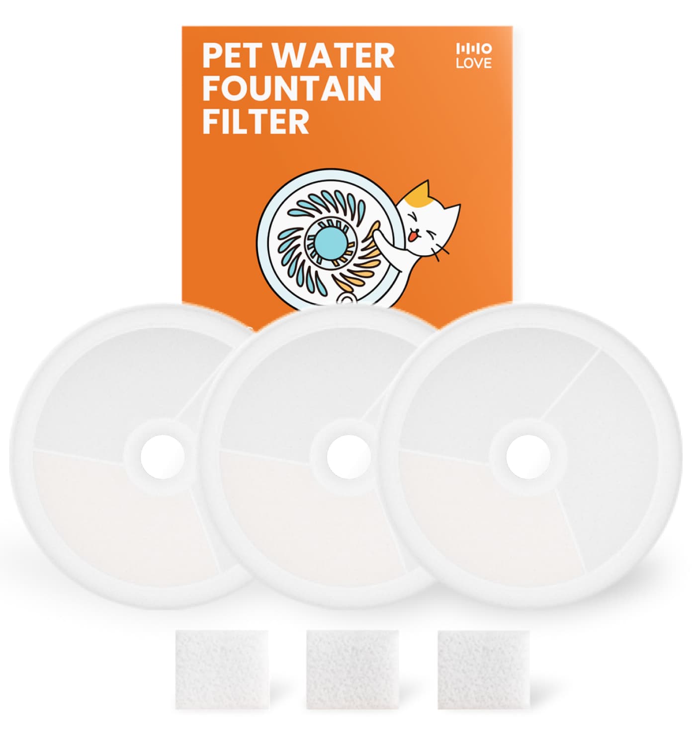 HHOLOVE Cat Water Fountain Filters