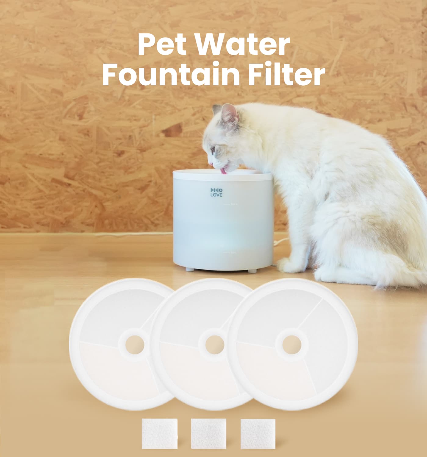 HHOLOVE Cat Water Fountain Filters